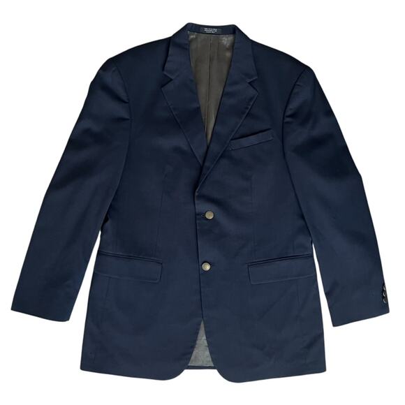 Oscar De La Renta Men’s 100% Wool Navy Two Button Blazer Sports Coat Jacket 42L - Picture 14 of 14